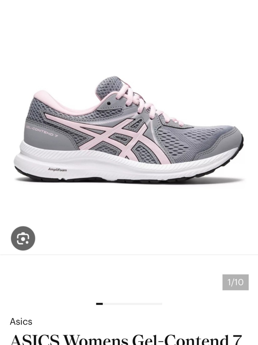 ASICS Gray and Pink Women's Running Sneakers